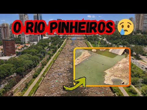 Pinheiros River reveals its worst scenario ever seen after drought.