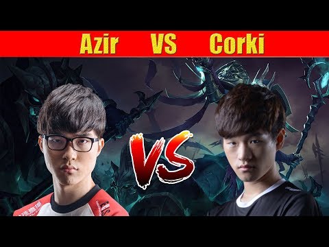 SKT T1 Faker Azir ( 아지르) MiD Lane VS KSV Crown Corki (코르키)