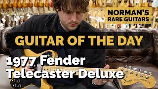 Video thumbnail for Guitar of the Day: 1977 Fender Telecaster Deluxe Natural | Norman's Rare Guitars by Normans Rare Guitars