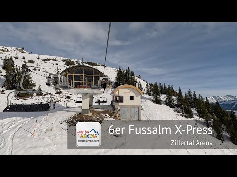 6er Fussalm X-Press (Winter) Full Ride - Zillertal Arena | Built by Poma in 1999