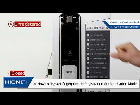Hione Plus Smart Digital Door Lock :  Setting registration authentication mode