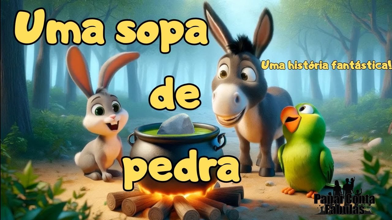 Uma sopa de pedra! - Fábula - Historinha para divertir e aprender!