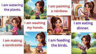 100 Daily Action Sentences with “I AM” | Kids English Learning | Speaking Practice for Beginners