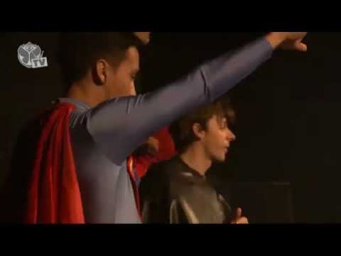 Tomorrowland 2012 LIVE Batman, Spiderman & Superman (28.07.2012)