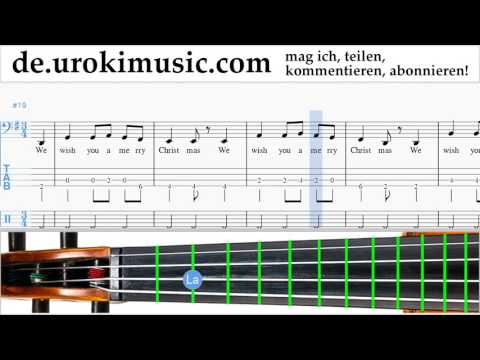 Cello Lernen We Wish You a Merry Christmas Tabulatur Teil#2 um-b995