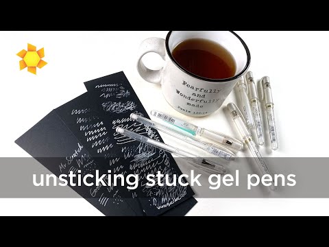 Part of a video titled Unsticking a Stuck Gel Pen - YouTube