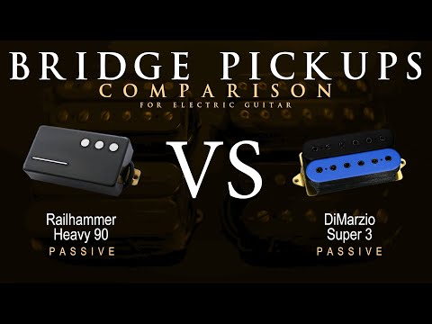 Railhammer HEAVY 90 vs DiMarzio SUPER 3 - Bridge Guitar Pickup Comparison Tone Demo