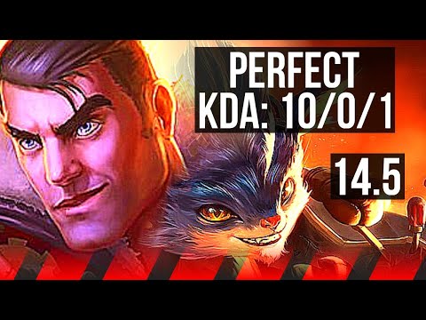 JAYCE vs RUMBLE (TOP) | 10/0/1, Legendary, 700+ games | KR Master | 14.5