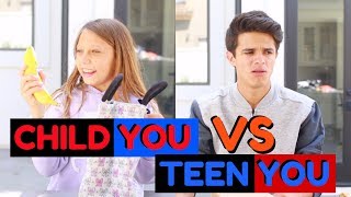 CHILD YOU VS TEEN YOU: BACK TO SCHOOL | Brent Rivera