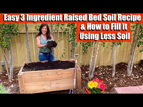 Easy DIY 3 Ingredient Raised Bed Soil Recipe & How to Fill it Using Less Soil