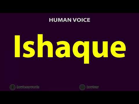 How To Pronounce Ishaque