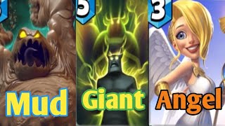 Mud Elemental 🔥+ Giant Growth + Angel 🔥 Battle || Castle Crush Trophy Push Gameplay
