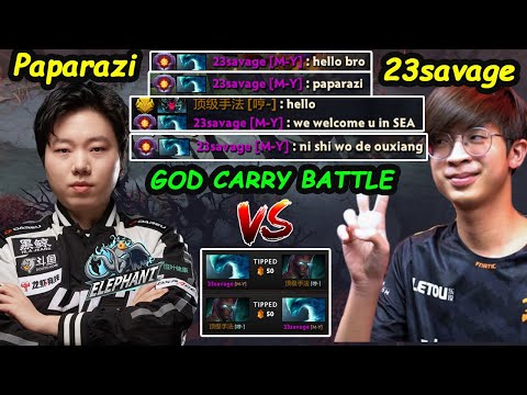 God Carry BATTLE !!! 23savage [Morphling] vs 4AM.Eurus (Paparazi) [Terrorblade] Dota 2 7.28 Gameplay