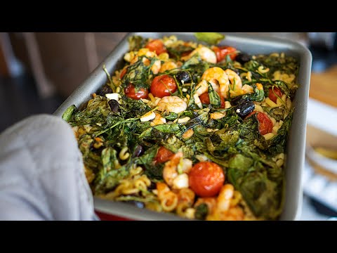 Can not stop making this summer fresh SHRIMP & SPINACH PASTA