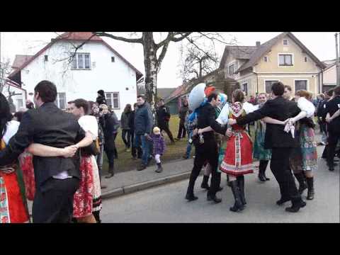 Postřekovský masopust 2014: krojovaný průvod před Kytičkovou zábavou II.