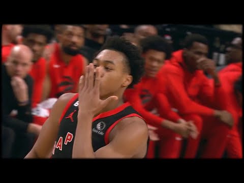 Scottie Barnes TAUNTS the Crowd after the Left Handed Finish - Raptors vs Blazers | 1/28/2023