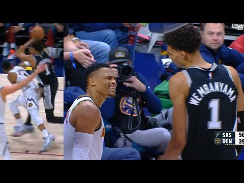 Wemby has words for Russell Westbrook after thinking Russ tried to injure him 👀