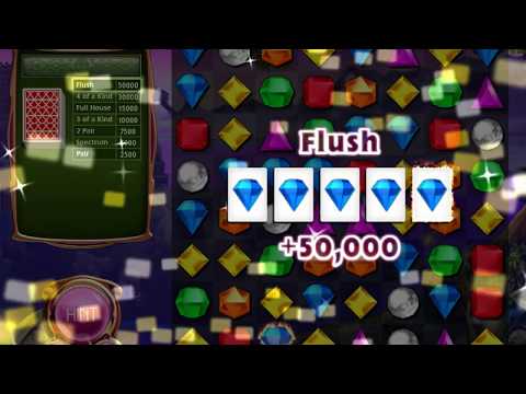 Bejeweled 3 - How to get a Flush with only five gems in Poker