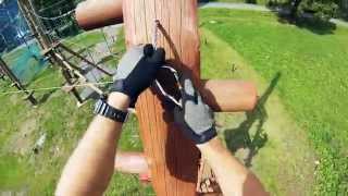 Park Linowy w Kletnie na przeciw pensjonatu i smażalni "Nad Stawami".