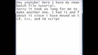 Batch file tutorial 3- variables/set