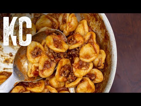 ORECCHIETTE PASTA WITH SAUSAGE AND FENNEL RAGU