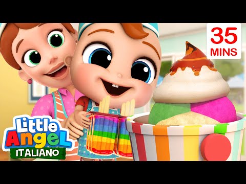Merenda con i Ghiaccioli Arcobaleno 🌈🍨 Cartoni Animati con Gianni Piccino - Little Angel Italiano