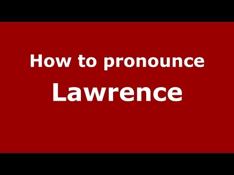 How to pronounce Lawrence (Brazilian Portuguese/Brazil)  - PronounceNames.com