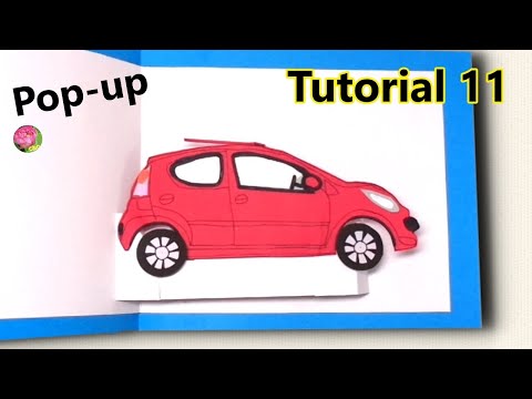 【Pop-Up Tutorial 11】Car /車・ ポップアップカード/card/作り方