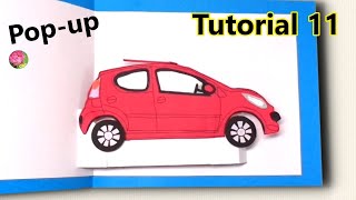 【Pop-Up Tutorial 11】Car /車・ ポップアップカード/card/作り方