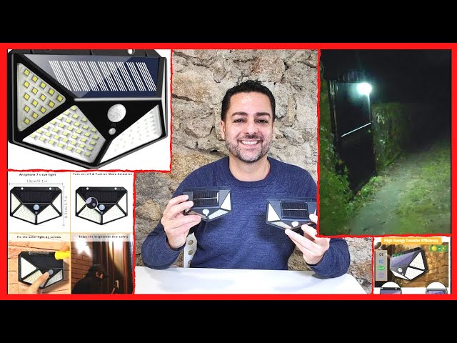 Vídeo relacionado con Luz Solar Exterior 204LED/2000LM/3 Modes Focos LED Exterior Solares con Sensor de Movimiento, IP65 Impermeable Split Lampara Solar Exterior con Cable de 5M para Jardin Garaje Camino [1 Paquete]