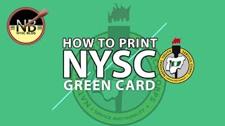 How to Print Nysc Green Card (Nysc Blog)