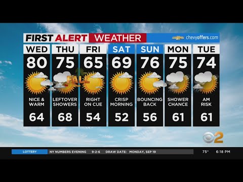 First Alert Forecast: CBS2 9/20 Evening Weather at 6PM
