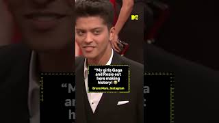 Download lagu Bruno Mars showing love to his collaborators Lady Gaga and Rosé has our heart melting 🥹 mp3