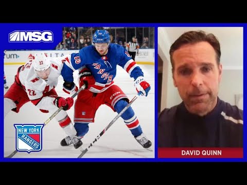 David Quinn on How Rangers Will Prepare for Play-In Series vs. Hurricanes