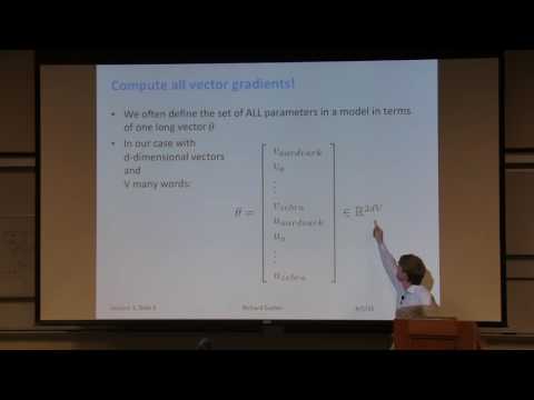 CS224D Lecture 3 - 5th Apr 2016 - More Word Vectors.mp4