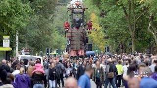 Giant Marionettes Roam The Streets Of Liverpool, Enthralling Onlookers | NBC Nightly News