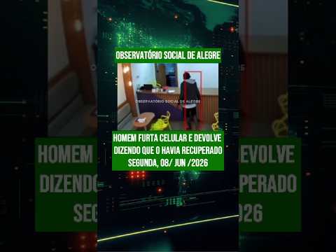 Homem furta celular e devolve dizendo que o havia recuperado
