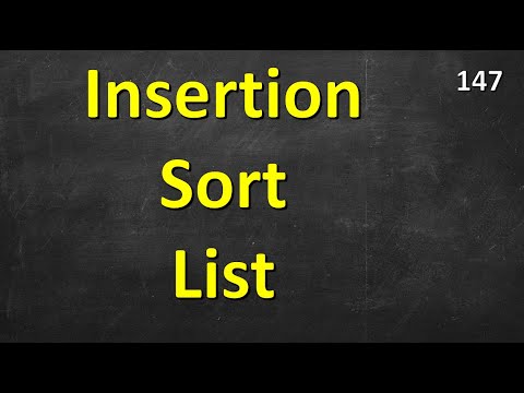 Insertion Sort List | LeetCode 147 | C Java Python