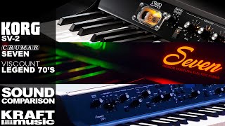 Video thumbnail for Kraft Music - Sound Comparison - Korg SV-2, Crumar Seven and Viscount Legend 70's by Kraft Music