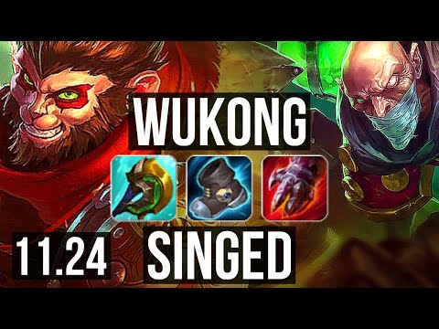 WUKONG vs SINGED (TOP) | 2.9M mastery, 9/3/8 | EUW Master | 11.24