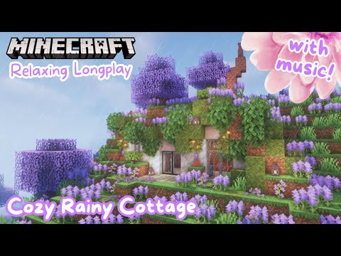 EPIC Minecraft Longplay - Stunning Lavender Hobbit Hole Build!