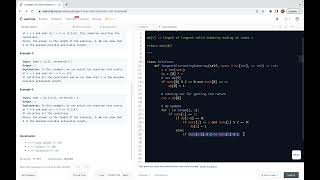 YouTube video 'leetcode 2760. Longest Even Odd Subarray With Threshold - Dynamic Programming or just for loop'