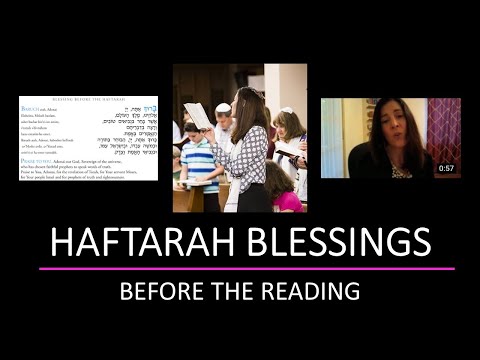 Blessing BEFORE the Haftorah reading - Bendicion ANTES de leer la Haftarah -