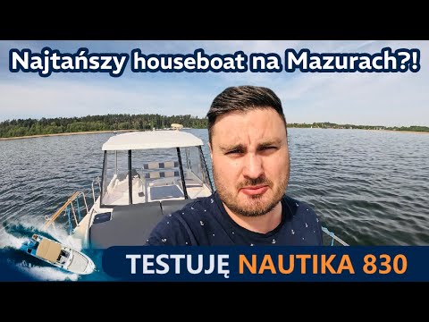 I'm testing the cheapest houseboat without a license in Masuria?! Nautika 830 #motorboats #masuri...
