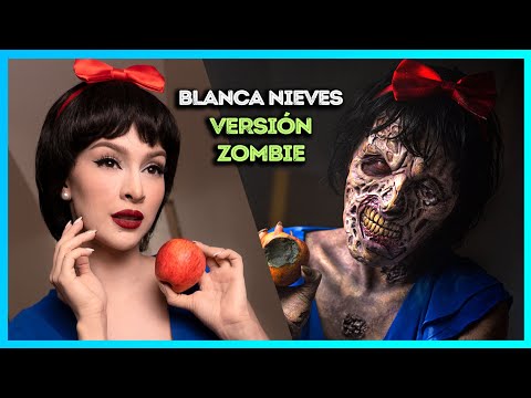 Me convierten en BLANCA NIEVES ZOMBIE 😱 Maquillaje FX