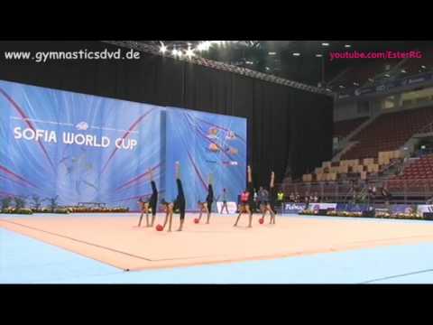 Bulgaria 3 balls 2 ropes Podium Training - WC Sofia 2017