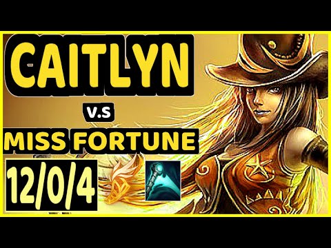 SNEAKY (CAITLYN) vs MISS FORTUNE - 12/0/4 KDA BOTTOM ADC CHALLENGER GAMEPLAY - NA