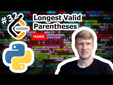 Leetcode 32 Longest Valid Parentheses Python