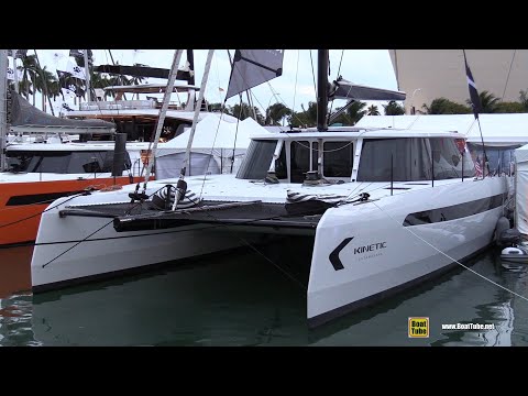 2022 Kinetic Catamarans KC54 - Walkaround Tour - 2022 Miami Boat Show