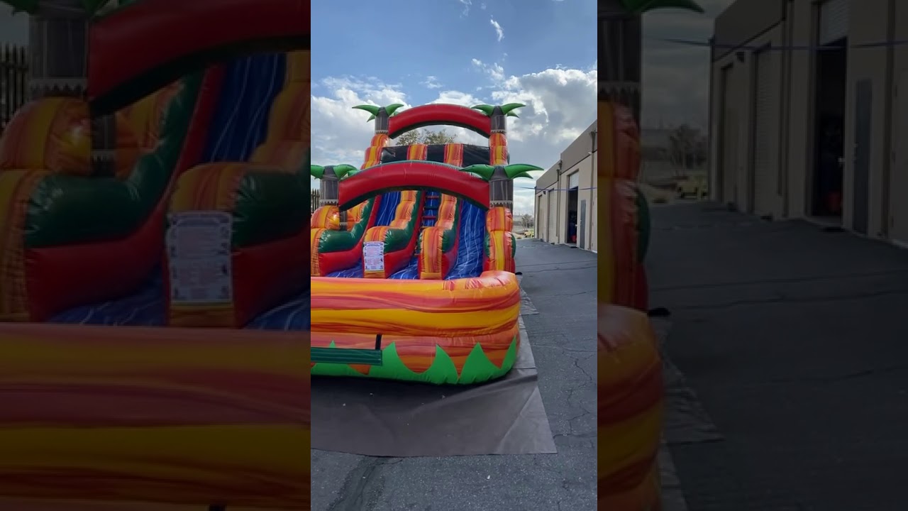 Double line water slide